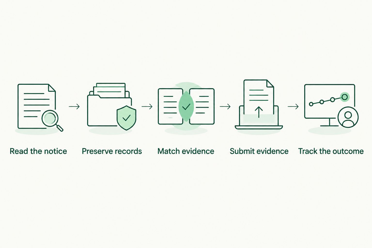 Dispute response steps from reading the notice to tracking the outcome
